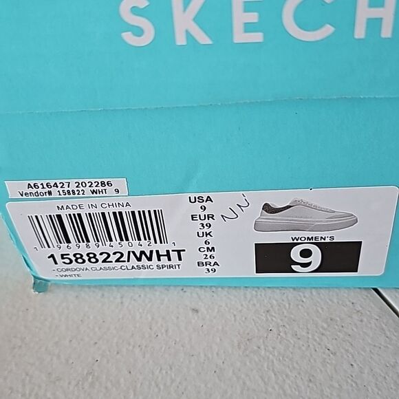 Nearly New Skechers Cordova Classic Spirit Martha Stewart White Sneakers, Size 9 - Picture 6 of 6